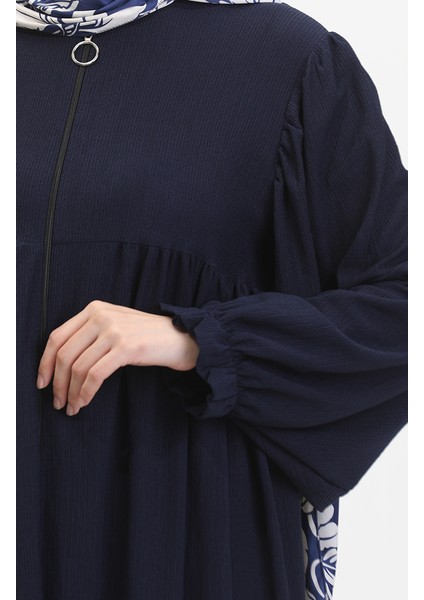 Robadan Büzgülü Ferace 1052-04 Lacivert indirimleri