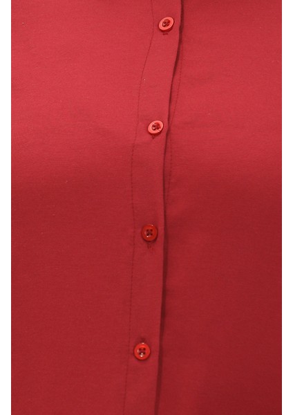 Düğmeli Tunik 6111-06 Bordo modelleri