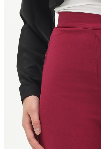 Bol Paça Pantolon 1141-05 Mürdüm modelleri