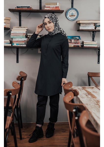 Hakim Yaka Tunik 6474-09 Siyah