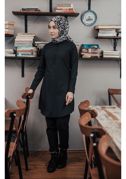 Hakim Yaka Tunik 6474-09 Siyah