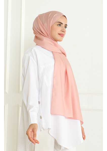 Medine Ipeği Kumlu Şal 81075-15 Pudra