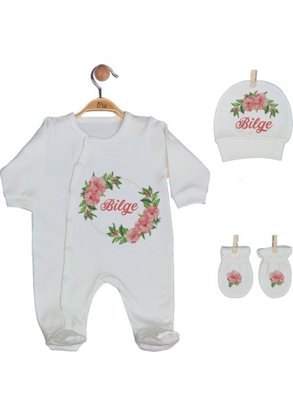 Organik Baskılı %100 Pamuk Isme Özel 10'lu Kız Bebek Hastane Çıkışı fırsatları