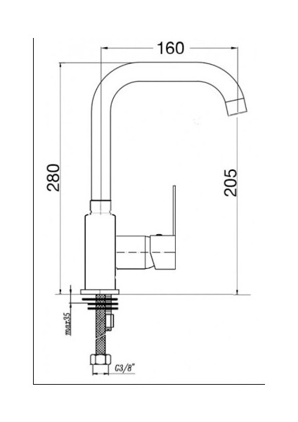 P318 Opus L Yüksek Lavabo Bataryası