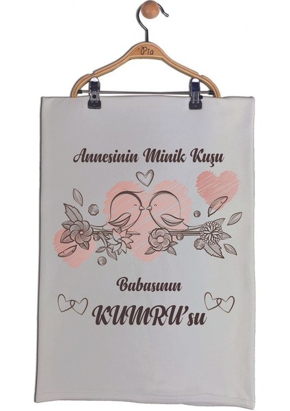 Organik Baskılı Isimli %100 Pamuk 10'lu Kız Bebek Hastane Çıkışı