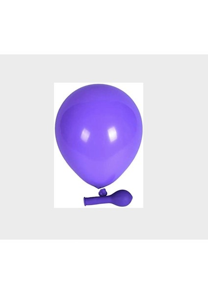 50 Adet Mor Lateks Helyum Uyumlu Balon+Mor Balon Doğum Günü Parti Süsleme Helyum Uyumlu