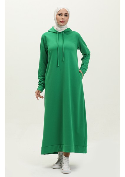 Iki Iplik Kapüşonlu Spor Elbise 0190-03 Yeşil fiyatları