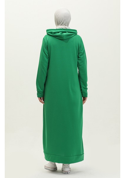 Iki Iplik Kapüşonlu Spor Elbise 0190-03 Yeşil indirimleri