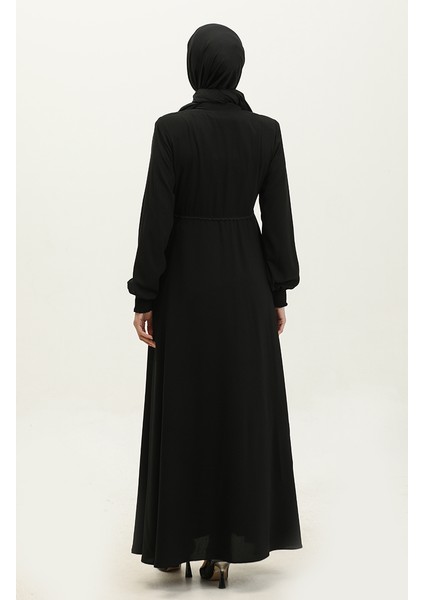 Dantel Detaylı Mevlana Ferace 5069-01 Siyah indirimleri