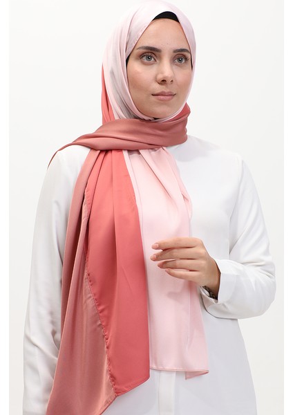 Karaca Üç Renkli Şal 81049-13 Yavruağzı Koyu Somon