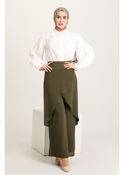 Dökümlü Pantolon Etek 3350-04 Haki fiyatları