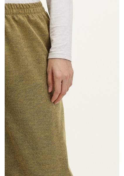 Beli Lastikli Bol Paça Pantolon 6108-07 Hardal modelleri