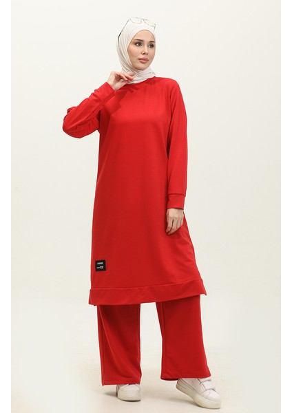 Iki Ip Tunik Pantolon Ikili Takım 0044-18 Kırmızı fiyatları