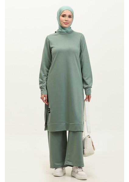 Iki Ip Tunik Pantolon Ikili Takım 0044-32 Çağla Yeşili