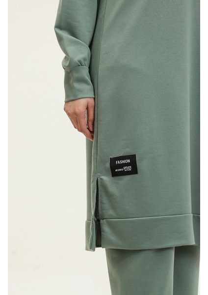 Iki Ip Tunik Pantolon Ikili Takım 0044-32 Çağla Yeşili fırsatları