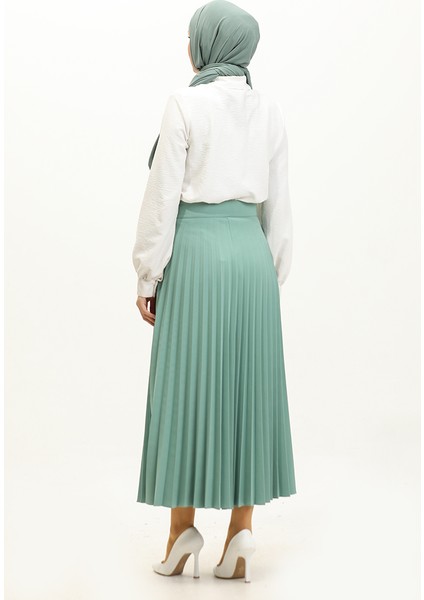 Piliseli Etek 2249-06 Su Yeşili fırsatları