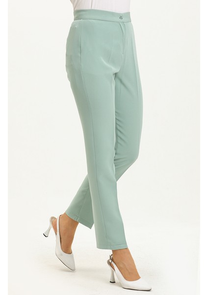 Düz Paça Pantolon 1145-06 Çağla Yeşili