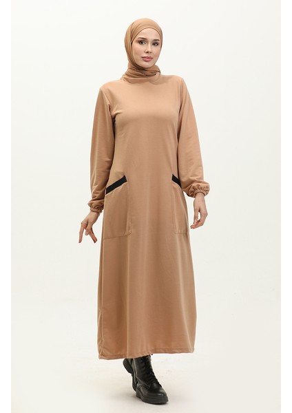 Iki Iplik Cepli Elbise 0274-02 Sütlü Kahve fiyatları