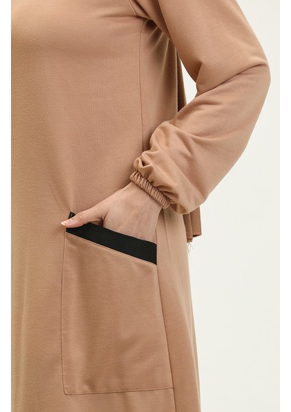 Iki Iplik Cepli Elbise 0274-02 Sütlü Kahve fırsatları