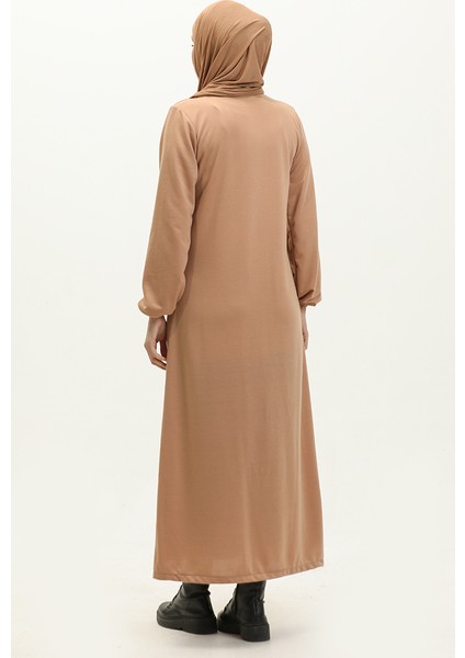 Iki Iplik Cepli Elbise 0274-02 Sütlü Kahve indirimleri