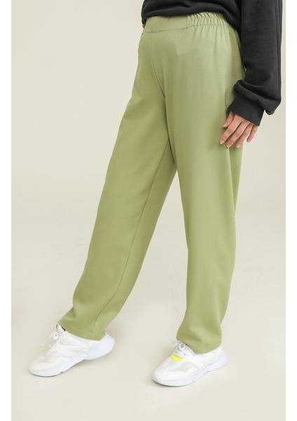 Beli Lastikli Pantolon 1983-43 Açık Yeşil