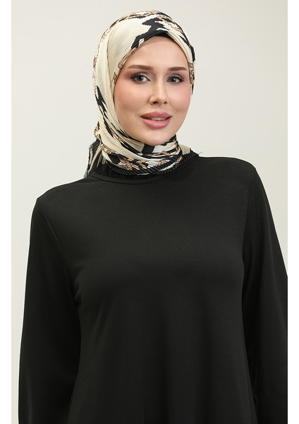 Kolu Lastikli Elbise 0650-01 Siyah modelleri