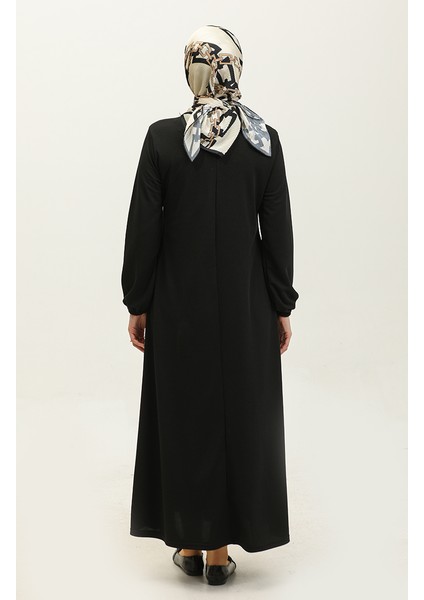 Kolu Lastikli Elbise 0650-01 Siyah indirimleri