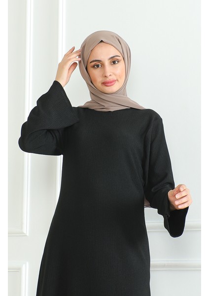 Bürümcük Kumaş Düz Spor Elbise 1003-05 Siyah modelleri