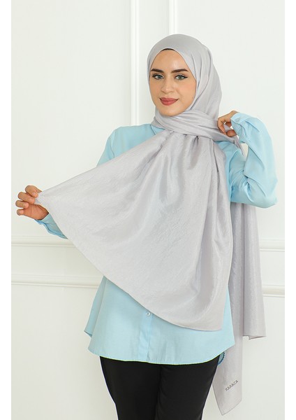Karaca Şal 81058-10 Gümüş Gri