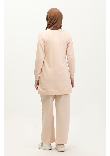 Iki Iplik Tunik Pantolon Ikili Takım 20029-02 Bej indirimleri