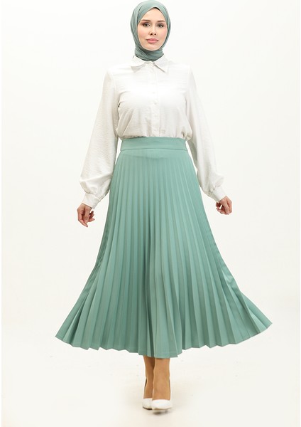 Piliseli Etek 2249-06 Su Yeşili fiyatları