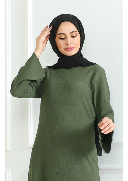Bürümcük Kumaş Düz Spor Elbise 1003-04 Haki