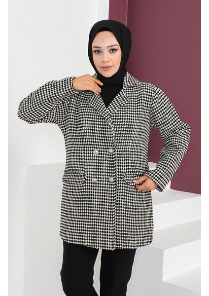 Düğmeli Blazer Ceket 23K8766-01 Siyah