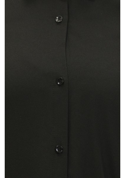 Düğmeli Tunik 6122-06 Siyah