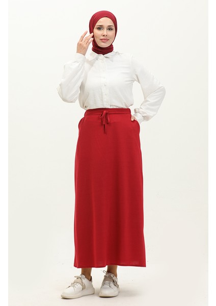 Beli Lastikli Cepli Etek 0268-05 Bordo fiyatları