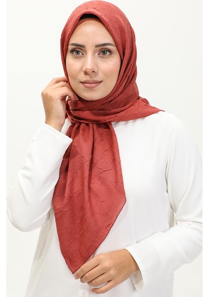 Düz Bambu Eşarp 2056-12 Kiremit