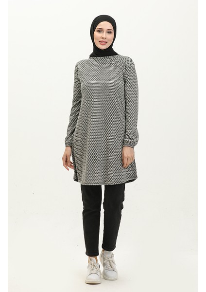 Desenli Mevsimlik Tunik 8669-01 Siyah fiyatları
