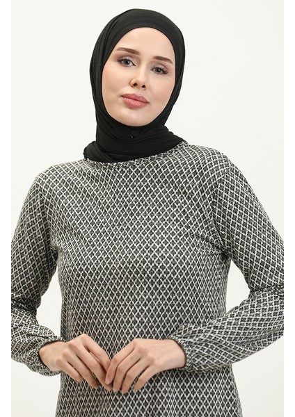 Desenli Mevsimlik Tunik 8669-01 Siyah modelleri