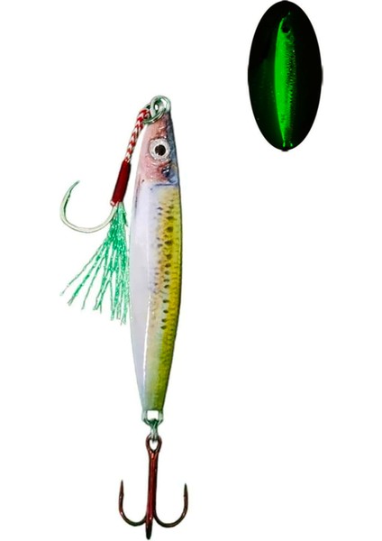 Sardalya 22G - Sahte Yem Kaşık Rapala -Levrek, Palamut, Lüfer, Çinekop, Turna Için En Iyi Glow Jig Yem
