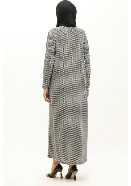 Yarasa Kol Desenli Elbise 8671-01 Siyah indirimleri