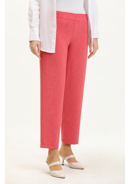 Beli Lastikli Pantolon 1983L-04 Gül Kurusu