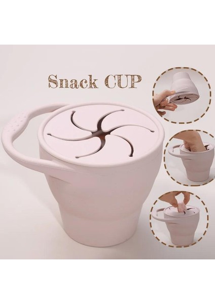 Bpa Içermeyen Çocuklar Gıda Saklama Kutusu Düz Renk Snack Bardak Kapaklı Taşınabilir Konteyner (Yurt Dışından)