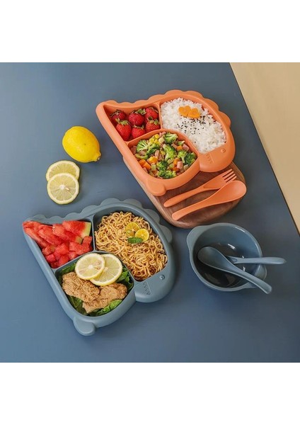 Paketli Beslenme Seti, Çocuk Kaseleri, Tabaklar, Kaşık ve Çatallar, Suya Dayanıklı Çocuk Mutfak Eşyaları, Bpa Içermeyen Malzemeler (Yurt Dışından)