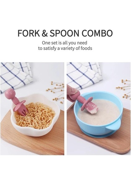 Ayı Baskılı Düz Renkli Yumuşak Besleme Eğitimi Yeniden Doğuş Diş Kaşıyıcı Oyuncakla Birlikte Kaşık, Çatal ve Kaşık Seti (Yurt Dışından) fiyatları