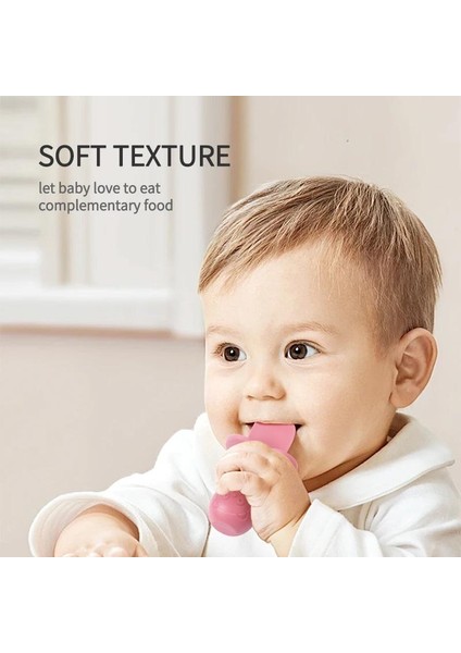 Ayı Baskılı Düz Renkli Yumuşak Besleme Eğitimi Yeniden Doğuş Diş Kaşıyıcı Oyuncakla Birlikte Kaşık, Çatal ve Kaşık Seti (Yurt Dışından) modelleri