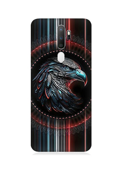 Oppo A5 2020 Uyumlu Kartal Baş Desenli Silikon Kılıf