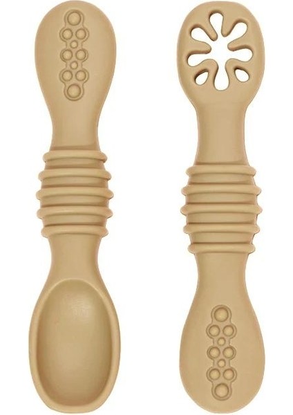 Bebek Sevimli Öğrenme Kaşığı Sofra Seti Gıda Sınıfı Yapışkan Kaşık Çocuk Eğitim Besleme (Yurt Dışından)