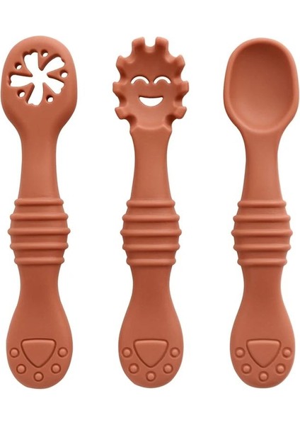 Küçük Çocukların Yemeyi Öğrenmesi ve Eğitmesi Için Anne ve Bebek Kaşıkları ve Çatalları Besleme Malzemeleri Seti (Yurt Dışından)