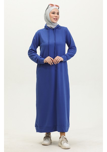 Iki Iplik Kapüşonlu Spor Elbise 0190-19 Saks modelleri