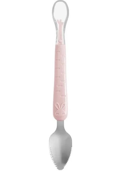 Gıda Besleme Kaşığı Paslanmaz Çelik Spatula Yumuşak Kaşık Bebek Sofra Kutusu Ile Çocuklar ve Küçük Çocuklar (Yurt Dışından)